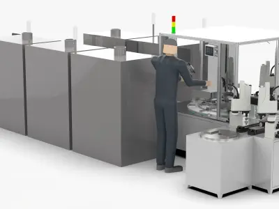 Automatic LED Shell Dispensing Detection Machine 3D model