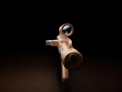 Star Wars E-11 Blaster Rifle Low-poly 3D model