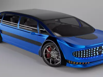 Generic Concept car Free low-poly 3D model