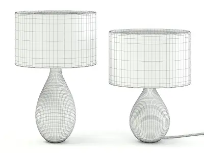 Two Glass Table Lamps 3D model