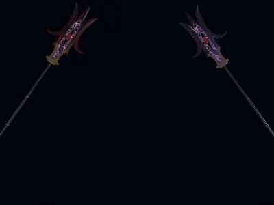 Magic Halberd Low-poly 3D model