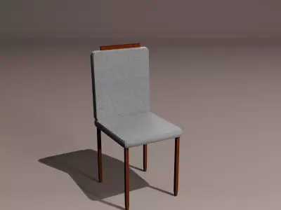 Conjunto Mesa de Jantar Moderna  4 Cadeiras - Lowpoly Low-poly 3D model