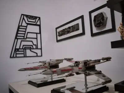 Squadron Hero Line Art Poster 3D print model