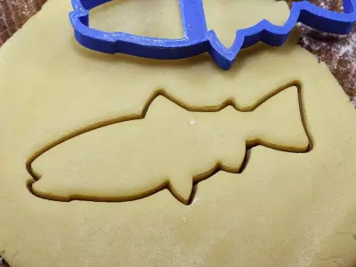 Fish 3 cookie cutter for professional Free 3D print model