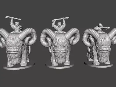 6MM SW TUSKEN ON BANTHA SET MINIATURE MODELS SCIFI GAMES EPIC 3D print model