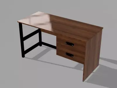 Modern Office Desk with Drawers  Product Design Model Free 3D model