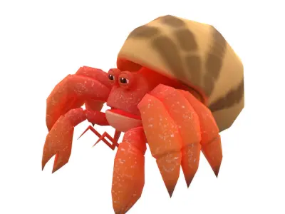 Coenobita Perlatus Animated  Low-poly 3D model