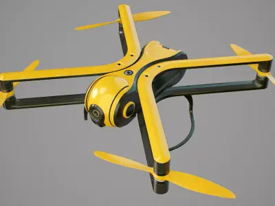 Quadcopter Drone PBR Low-poly 3D model