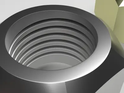 Hex Nuts 3D model