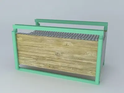green bin with mehesbalken Free 3D model