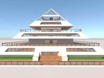 future building exterior-interior 3D model