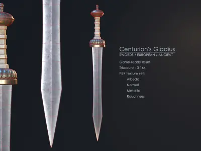 Centurion Gladius Low-poly 3D model