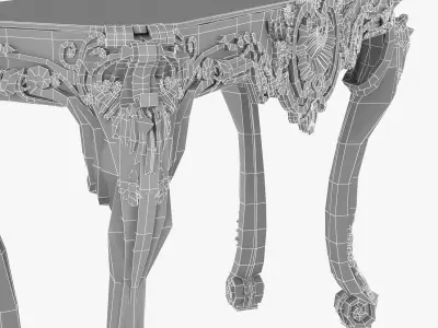Louis XIV classic console table 3D model