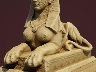 Sphinx Egypt Low-poly 3D model