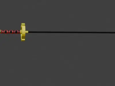 Red Katana Zoro Free 3D model
