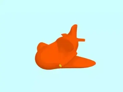 cartoon plane 3D model