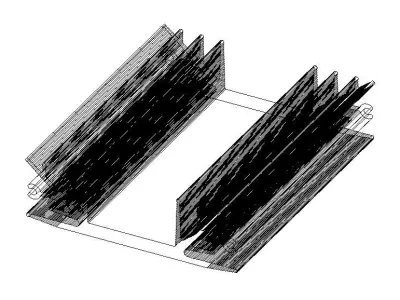 Aluminum Extruded Heat Sink MOD AL-012hs 3D model