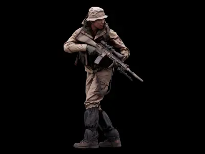 3D Body Scan Reece Bates Army Seal Team 3D model