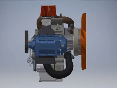 Two stroke roatry engine 3D model