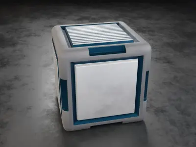 Sci-Fi Cube Free low-poly 3D model