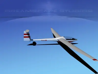 Glaser Dirks DG-200 17 Mtr Sailplane V02 3D model
