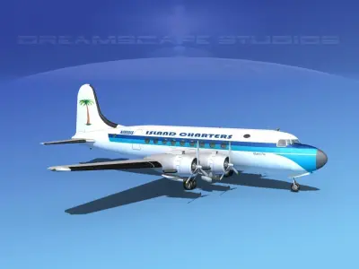 Douglas DC-4 Island Charters 3D model