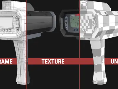 LIDAR Police Speed Gun 3D model