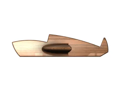 Wood airplane toy 3D print model