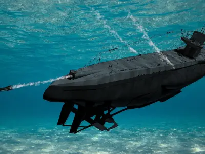 Type VII- U-Boat 3D model