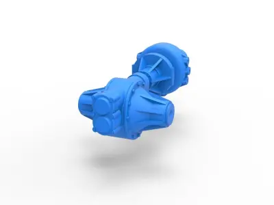 Turbonique Turbo drag axle Scale 1 to 25 3D print model