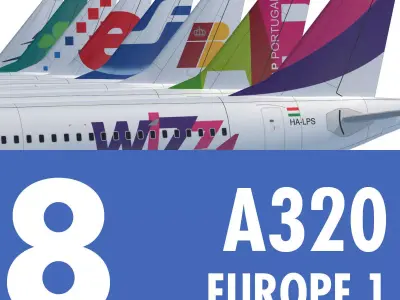 A320 Collection Eight Europe Airlines 1 3D model