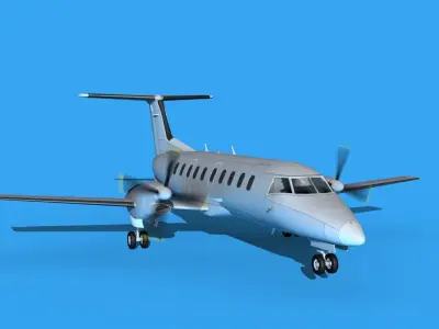 Embraer EMB120 Bare Metal 3D model