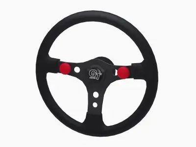 Grant Formula GT racing steering wheel Low-poly 3D model