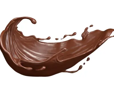 Chocolate Splash Free 001 3D model