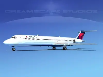 Douglas DC-9-50 Delta 3D model