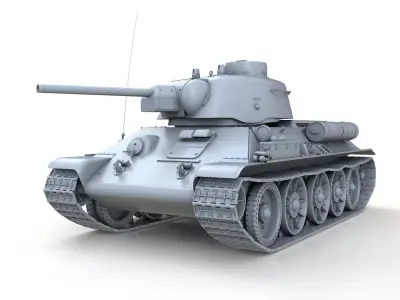 T-34-76 UZTM - Model 1943 - Soviet Medium Tank  3D model