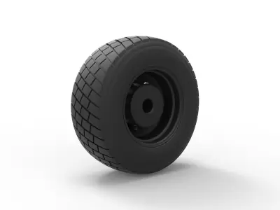 Front wheel from truck 3D print model