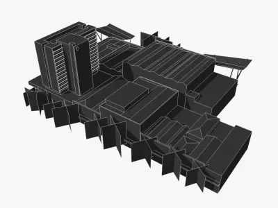 King Geroge Tower Low-poly 3D model