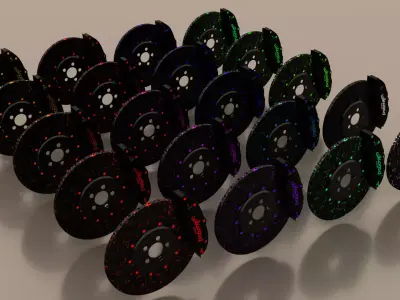 Wilwood 6 piston carbon breaks 80 colors 3D model