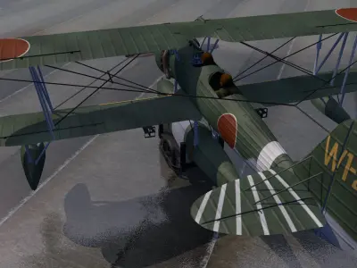 Nakajima E8N1 Dave 3D model