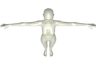 Blobber female mannequin Low-poly 3D model