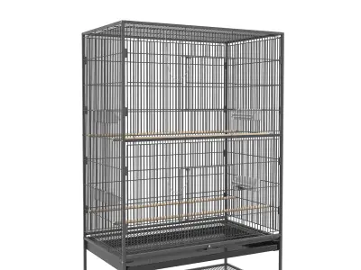 Bird Cage with Rolling Stand 3D model