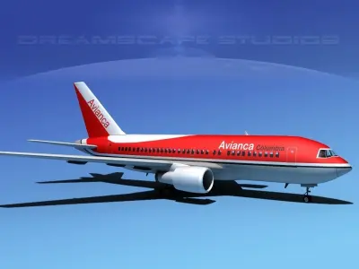 Boeing 767-200ER Avianca 3D model