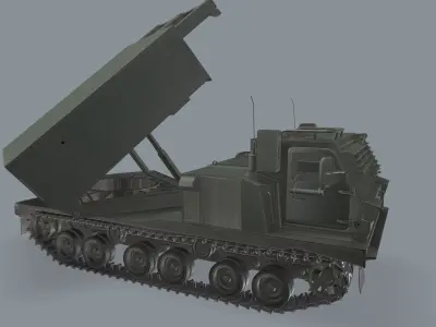 Multiple Launch Rocket System M270 Low-poly 3D model