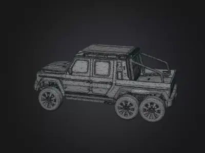 Desert Thunder 6x6 Tactical Off Road Truck 3D Model 3D model