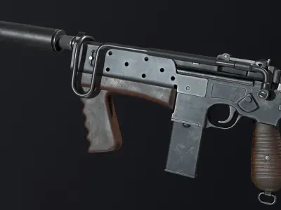 PBR Mauser M712 Assault Carbine Low-poly 3D model