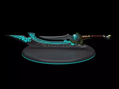 Fantasy Sword 3d Model Low-poly 3D model