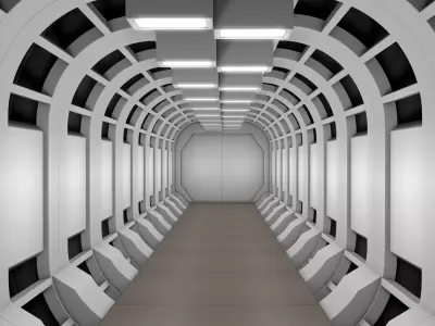 Sci Fi Corridor Tunnel 3D model purchase