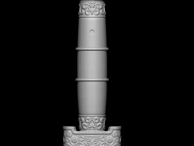 Realistic High Poly Japanese Katana 3D Model 3D model