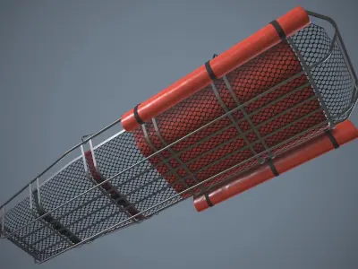 Helicopter Rescue Litter Low-poly 3D model